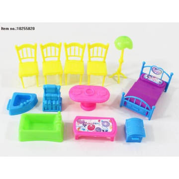 Jouets en plastique miniatures de meubles de maison